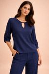Blusa detalhe gota heritage MARINHO..,,
